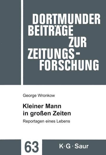 Kleiner Mann in großen Zeiten (Reprint 2014) - Ingram