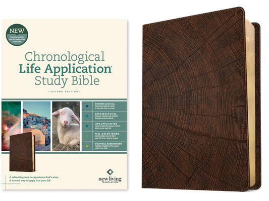 NLT Chronological Life Application Study Bible, Second Edition (Leatherlike, Heritage Oak Brown) - Ingram