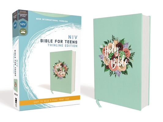 Niv, Bible for Teens, Thinline Edition, Cloth Over Board, Floral, Red Letter Edition, Comfort Print - Ingram