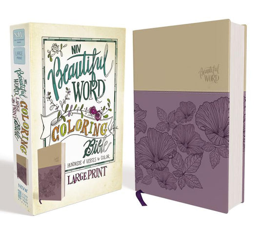NIV, Beautiful Word Coloring Bible, Large Print, Imitation Leather, Purple/Tan (Special) - Ingram