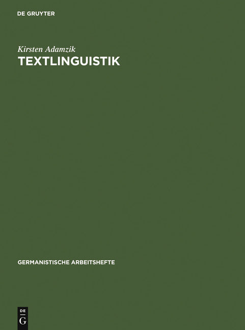 Textlinguistik: Eine Einführende Darstellung - Ingram