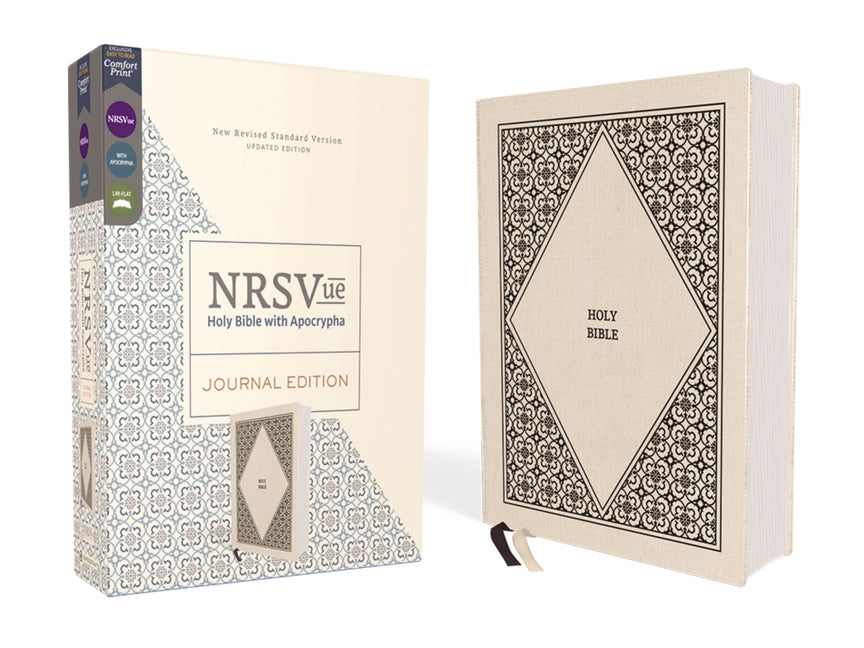 Nrsvue, Holy Bible with Apocrypha, Journal Edition, Cloth Over Board, Cream, Comfort Print - Ingram