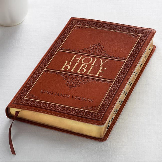KJV Large Print Thumb Index Edition: Tan - Ingram