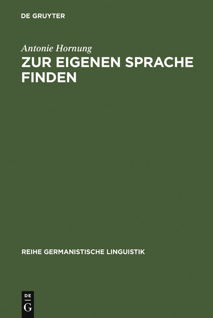 Zur Eigenen Sprache Finden: Modell Einer Plurilingualen Schreibdidaktik (Reprint 2010) - Ingram