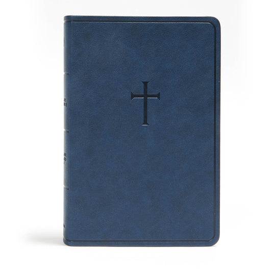 CSB Everyday Study Bible, Navy Cross Leathertouch - Ingram