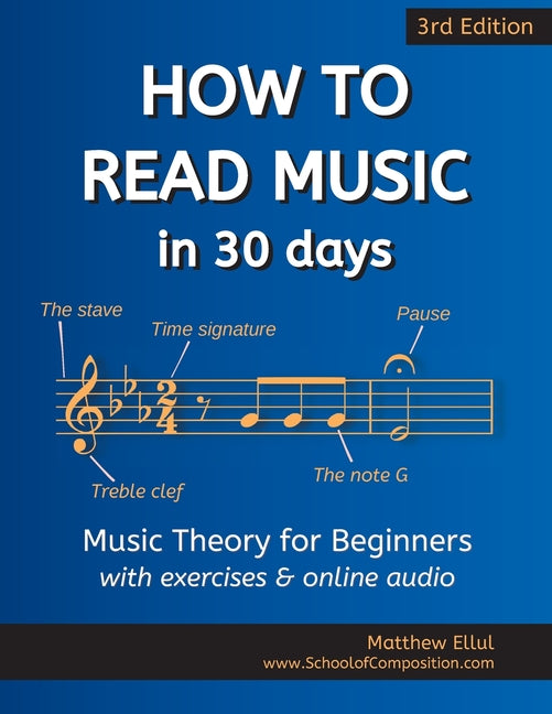 How to Read Music in 30 Days: Music Theory for Beginners - with exercises & online audio - Ingram