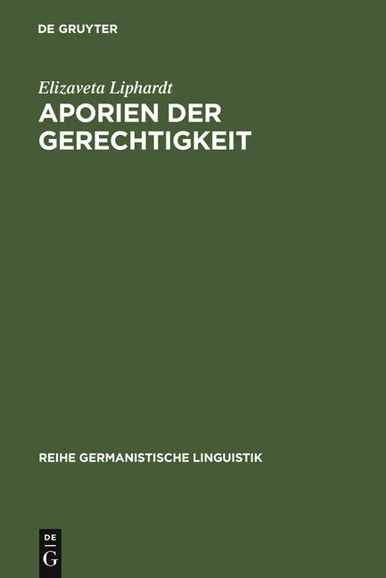 Aporien der Gerechtigkeit (Reprint 2011) - Ingram
