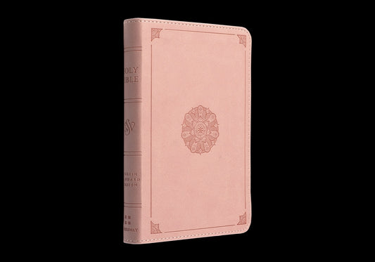 ESV Compact Bible (Trutone, Blush Rose, Emblem Design) - Ingram