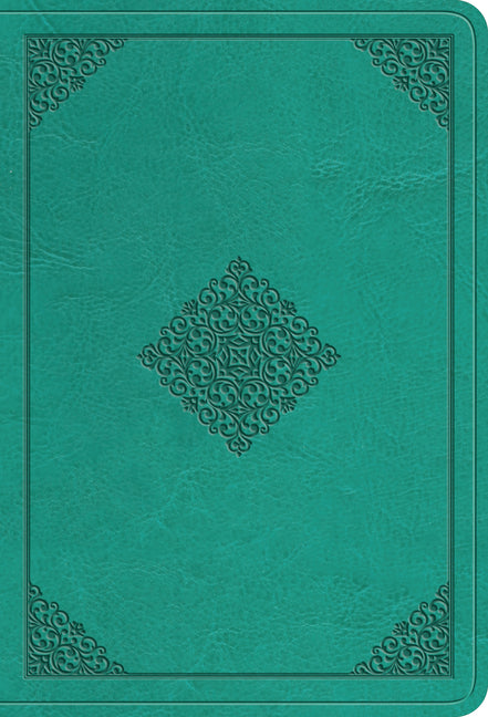 ESV Value Large Print Compact Bible (Trutone, Teal, Ornament Design) - Ingram