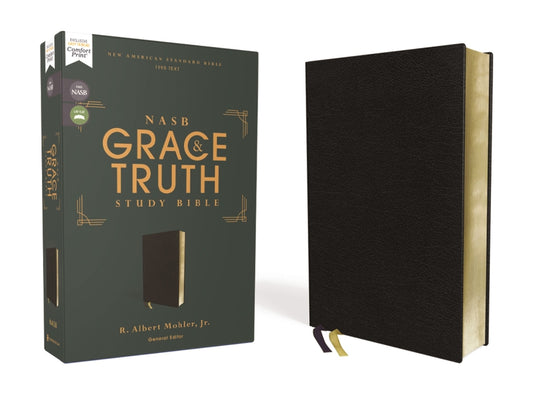 Nasb, the Grace and Truth Study Bible (Trustworthy and Practical Insights), Bonded Leather, Black, Red Letter, 1995 Text, Comfort Print - Ingram
