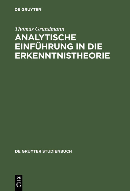 Analytische Einführung in Die Erkenntnistheorie - Ingram