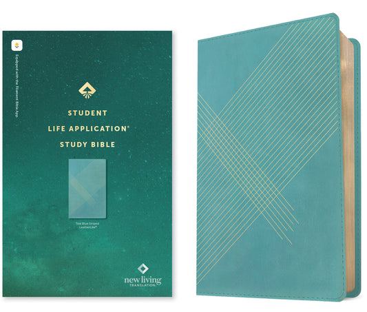NLT Student Life Application Study Bible, Filament Enabled (Leatherlike, Teal Blue Striped, Red Letter) - Ingram