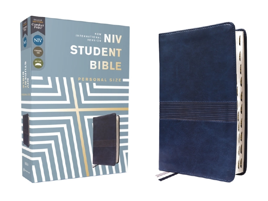 Niv, Student Bible, Personal Size, Leathersoft, Navy, Thumb Indexed, Comfort Print - Ingram