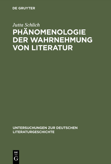 Phänomenologie Der Wahrnehmung Von Literatur: Am Beispiel Von Elfriede Jelineks Lust (1989) (Reprint 2013) - Ingram