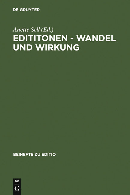 Edititonen - Wandel und Wirkung (Reprint 2012) - Ingram