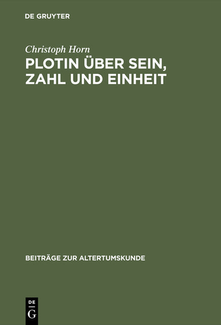 Plotin über Sein, Zahl und Einheit (Reprint 2016) - Ingram