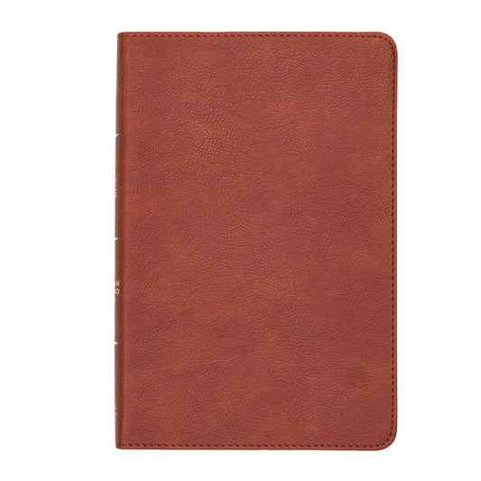 CSB Thinline Reference Bible, Burnt Sienna Leathertouch - Ingram