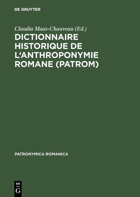 Dictionnaire historique de l'anthroponymie romane (PatRom) (Reprint 2017) - Ingram