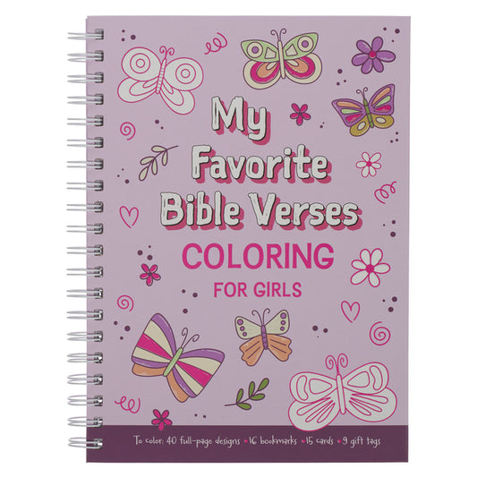 Coloring Book Favorite Bible Verses for Girls Wirebound - Ingram