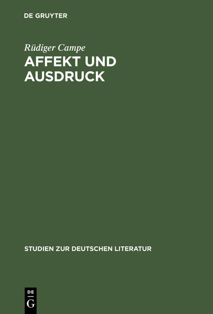 Affekt und Ausdruck (Reprint 2012) - Ingram