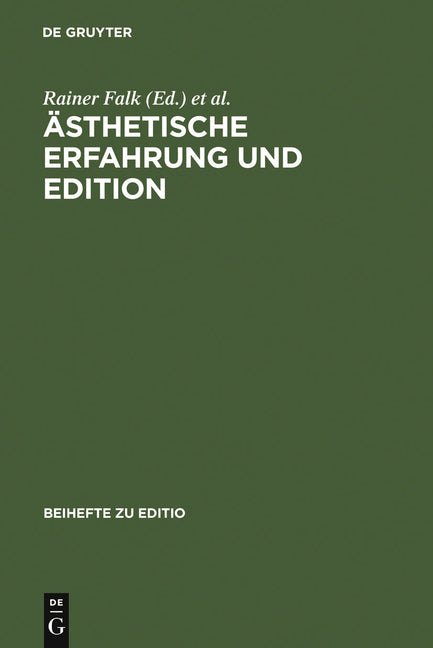 Ästhetische Erfahrung und Edition (Reprint 2011) - Ingram