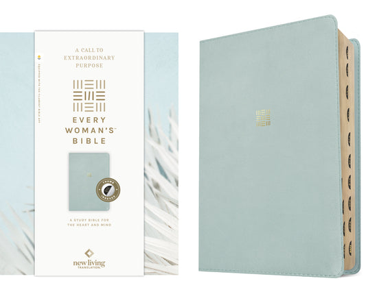NLT Every Woman's Bible, Filament Enabled (Leatherlike, Sky Blue, Indexed, Red Letter) - Ingram