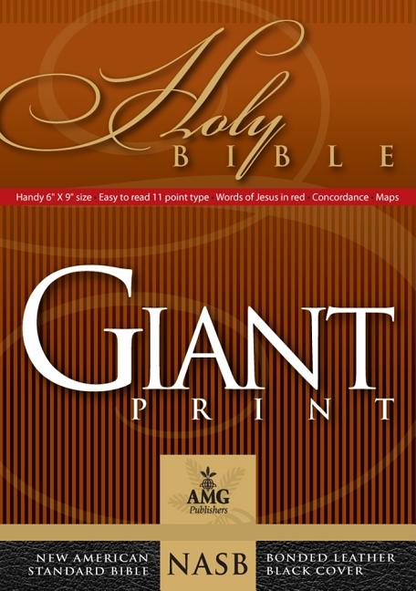 Giant Print Bible-NASB-Handy-Size (, Burgundy Bonded Leather) - Ingram