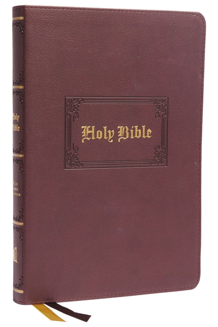 KJV Holy Bible: Large Print Thinline, Brown Leathersoft, Red Letter, Comfort Print: King James Version - Ingram