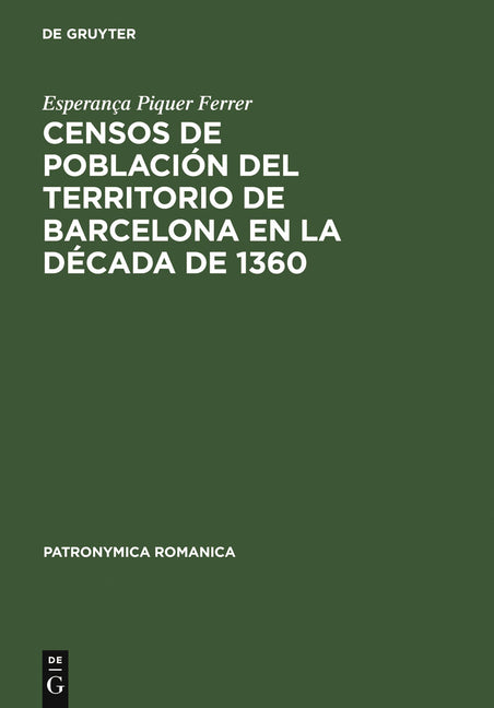 Censos de Población del Territorio de Barcelona En La Década de 1360 - Ingram