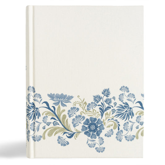 CSB Notetaking Bible, Large Print Edition, Cream Floral Cloth Over Board - Ingram
