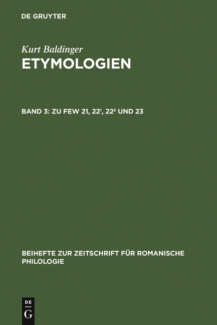Zu Few 21, 22¹, 22² Und 23 (Reprint 2011) - Ingram