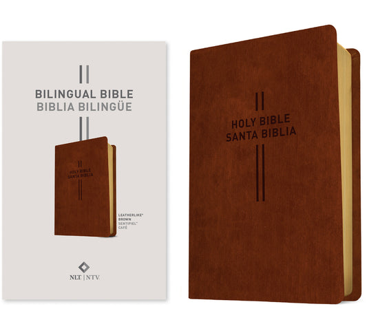 Bilingual Bible / Biblia Bilingüe Nlt/Ntv (Leatherlike, Brown) - Ingram