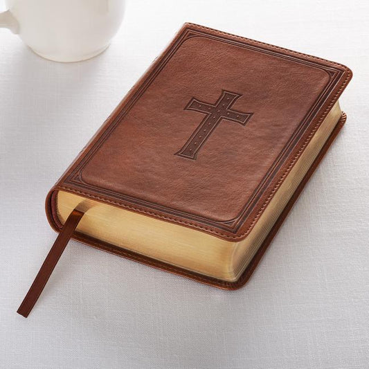 KJV Compact Large Print Lux-Leather Tan - Ingram