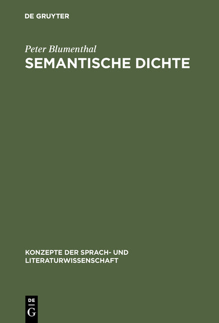 Semantische Dichte: Assoziativität in Poesie Und Werbesprache (Reprint 2017) - Ingram