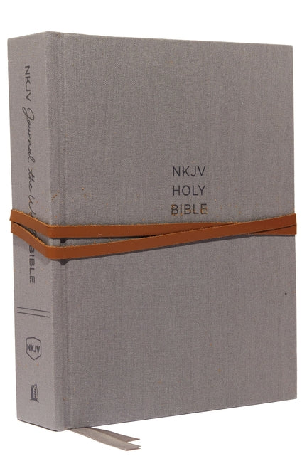 NKJV, Journal the Word Bible, Hardcover, Gray, Red Letter Edition, Comfort Print: Reflect, Journal, or Create Art Next to Your Favorite Verses - Ingram
