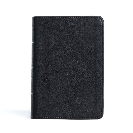 CSB Large Print Compact Reference Bible, Black Leathertouch - Ingram