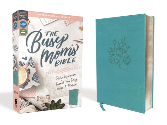 Niv, Busy Mom's Bible, Leathersoft, Teal, Red Letter Edition, Comfort Print: Daily Inspiration Even If You Only Have One Minute - Ingram