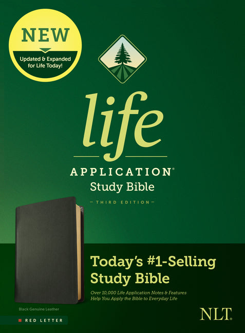 NLT Life Application Study Bible, Third Edition (Genuine Leather, Black, Red Letter) - Ingram