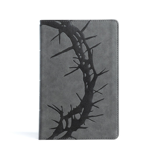 CSB Large Print Personal Size Reference Bible, Charcoal Leathertouch, Indexed - Ingram