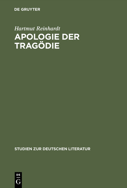 Apologie der Tragödie (Reprint 2013) - Ingram