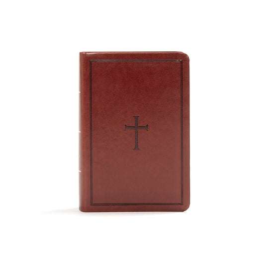 KJV Large Print Compact Reference Bible, Brown Leathertouch - Ingram