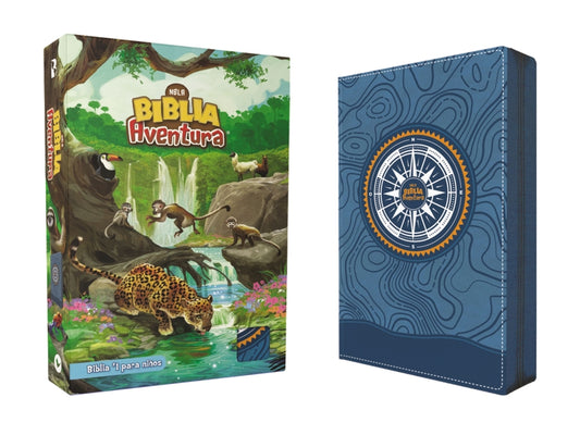 Nbla, Biblia Aventura, Interior a Color, Leathersoft, Azul, Con Cierre, Comfort Print - Ingram