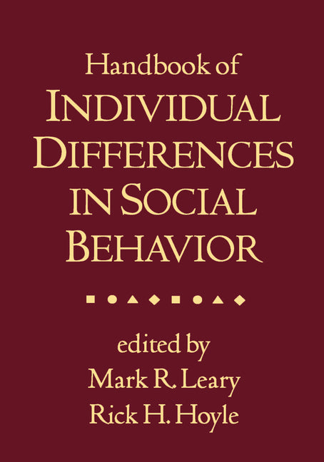 Handbook of Individual Differences in Social Behavior - Ingram