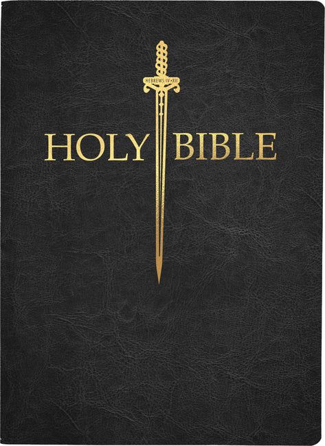 KJV Sword Bible, Large Print, Black Genuine Leather, Thumb Index: (Red Letter, Premium Cowhide, 1611 Version) - Ingram