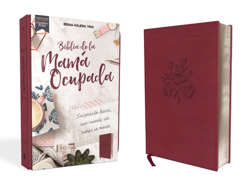 Rvr60, Biblia de la Mamá Ocupada, Leathersoft, Magenta, Palabras de Jesús En Rojo, Comfort Print: Inspiración Diaria Aun Cuando Solo Tienes Un Minuto - Ingram