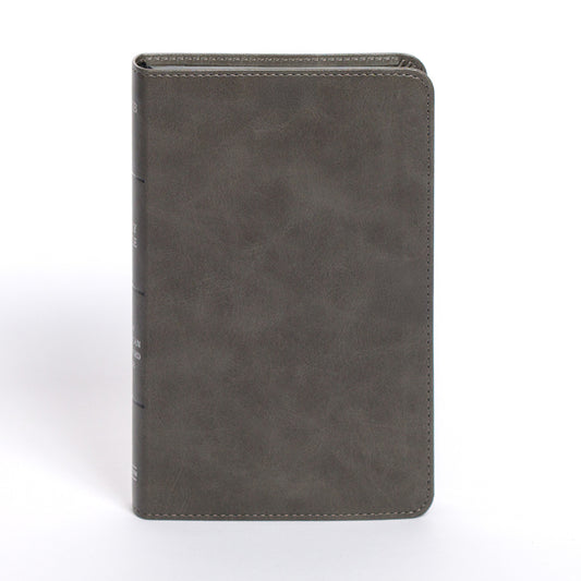 NASB Personal Size Bible, Charcoal Leathertouch - Ingram