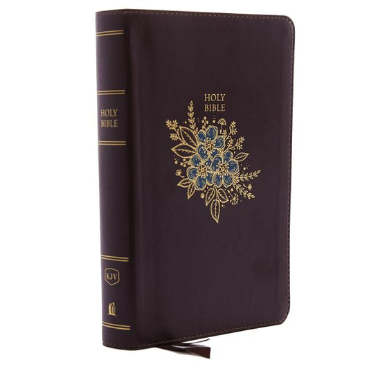 KJV, Deluxe Reference Bible, Personal Size Giant Print, Imitation Leather, Burgundy, Indexed, Red Letter Edition - Ingram