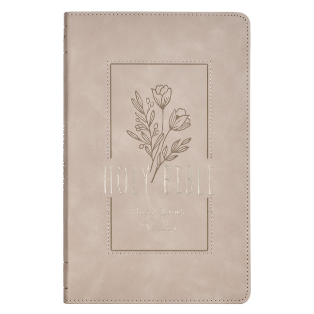 KJV Bible Gift Edition Faux Leather Taupe - Ingram