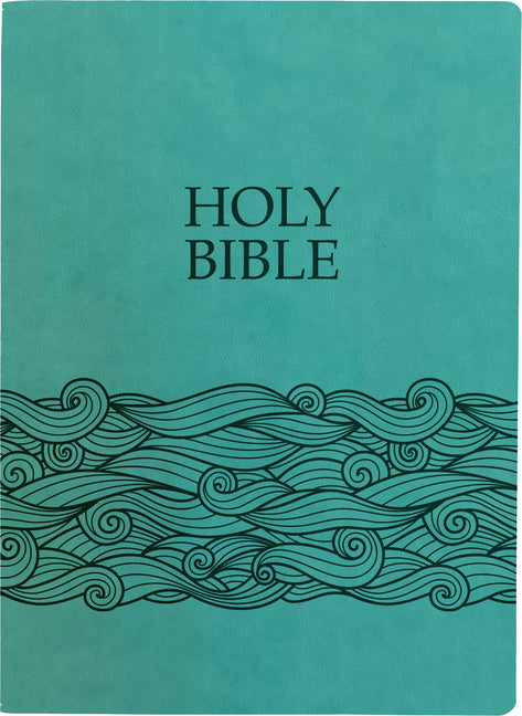 KJV Holy Bible, Wave Design, Large Print, Coastal Blue Ultrasoft: (Red Letter, Teal, 1611 Version) - Ingram