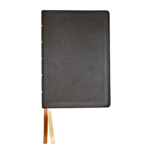 NASB Large Print Wide Margin - Brown Cowhide - Ingram